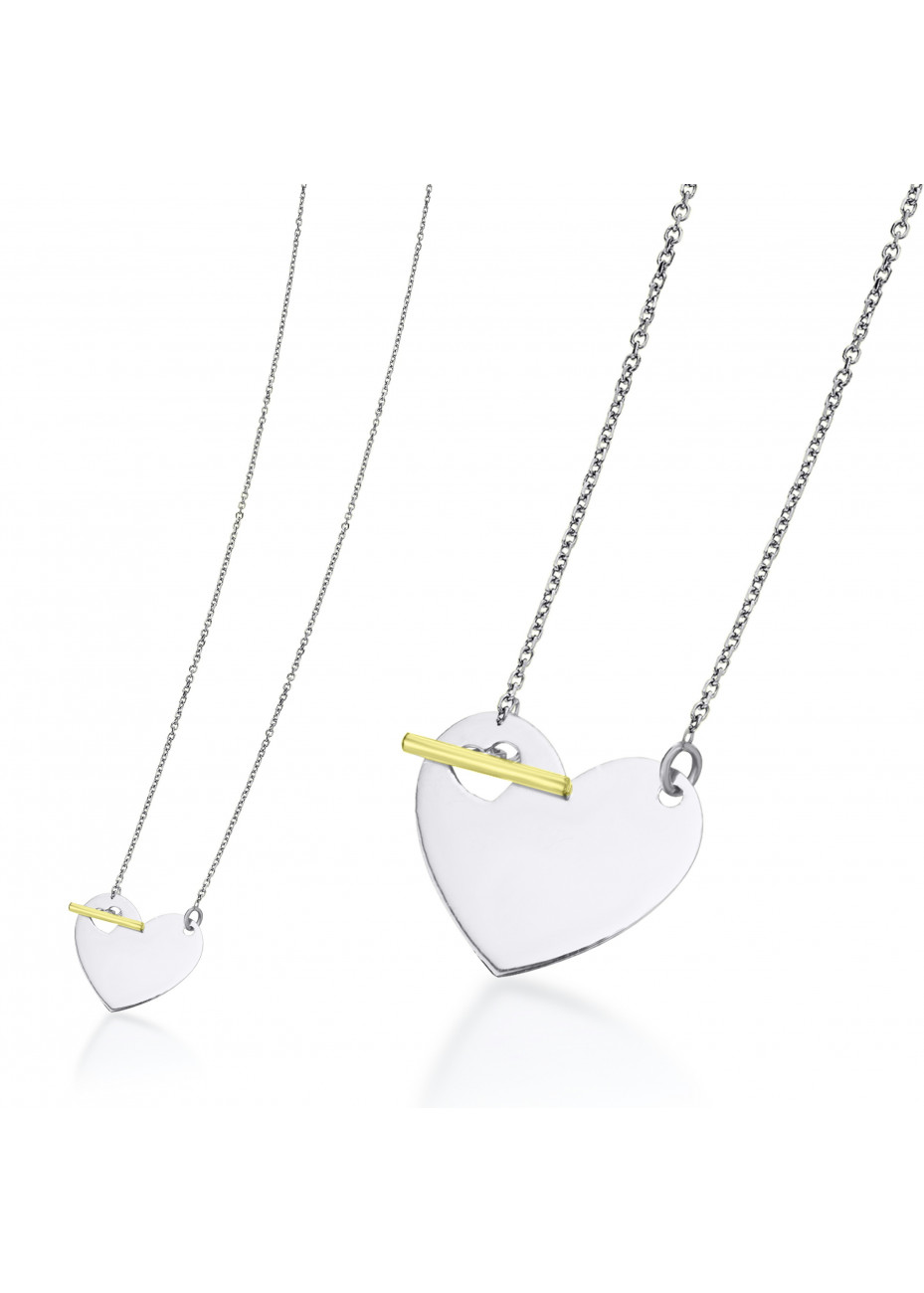 Colgante corazón oro blanco