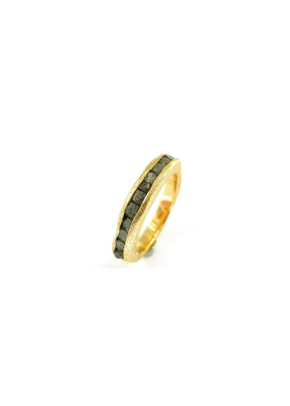 Anillo oro amarillo y diamantes
