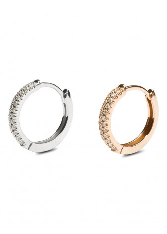 Pendientes de oro rosa con diamantes negros