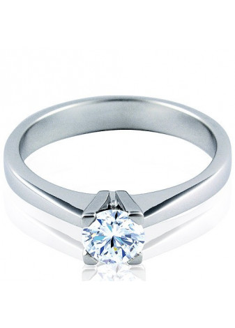 anillo oro blanco con brillante
