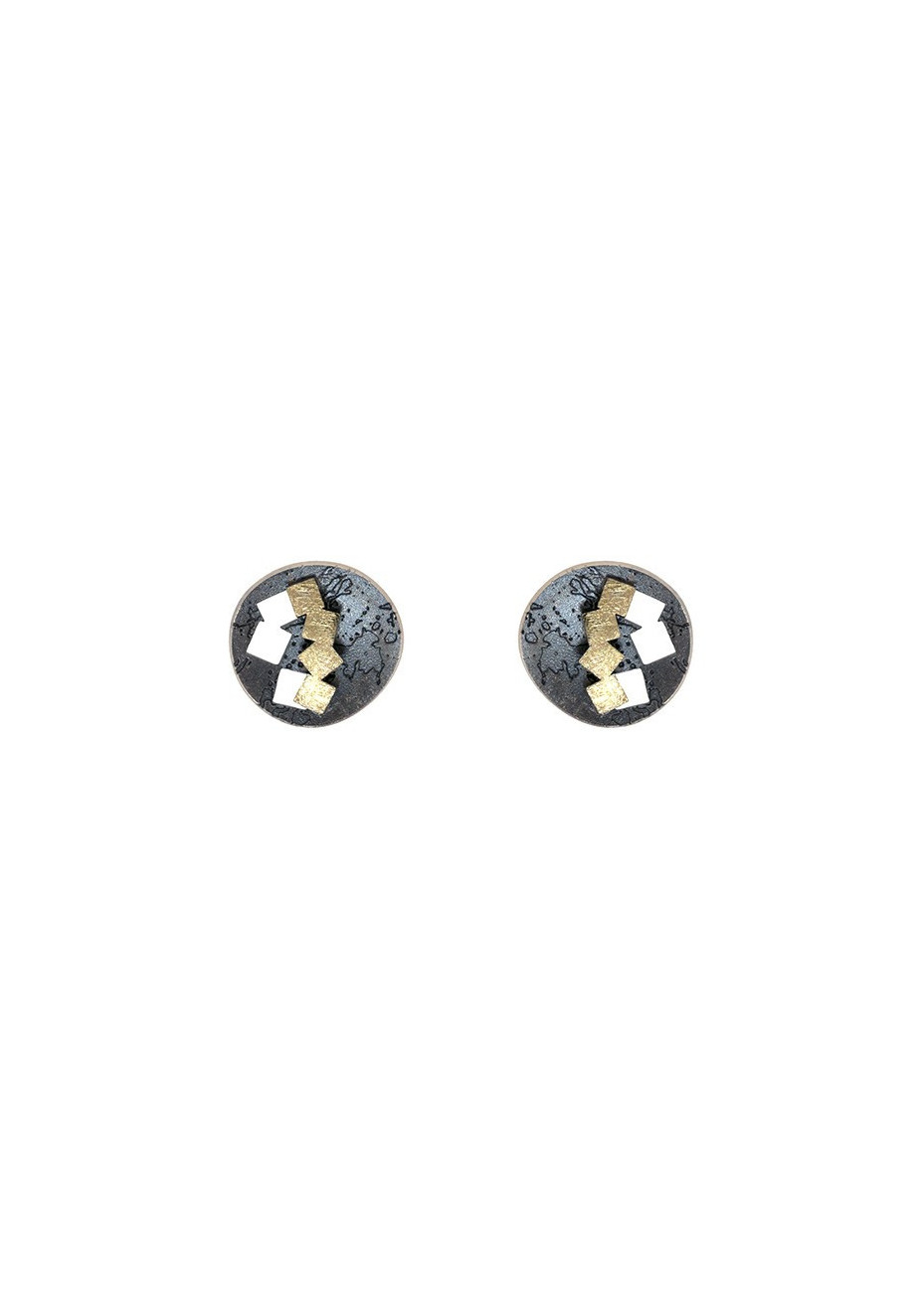 Pendientes plata y oro amarillo