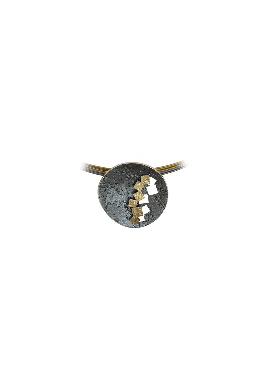 Colgante plata y oro amarillo
