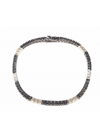 Pulsera Riviére oro blanco y diamantes
