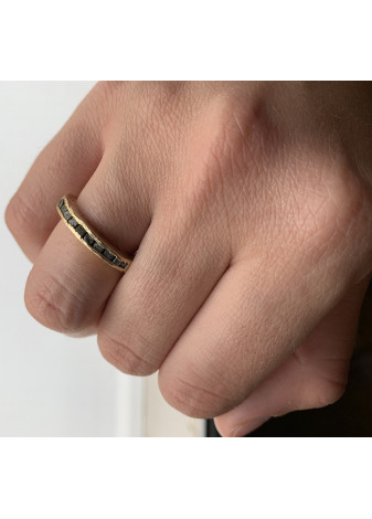 Anillo oro amarillo y diamantes