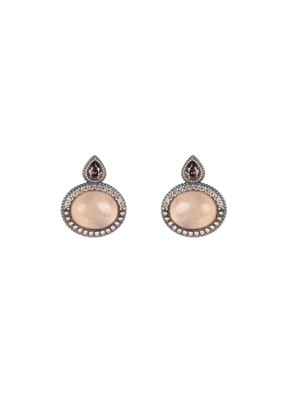 Pendientes SUNFIELD feuille rose