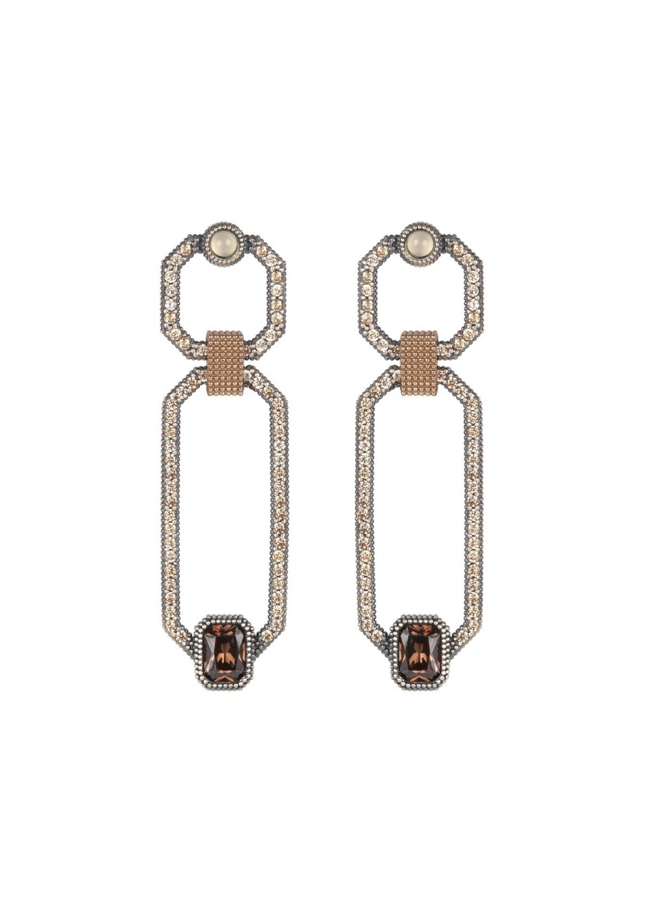 Pendientes SUNFIELD turmalina y calcedonia