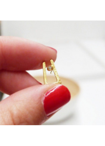 Pendientes de oro con diamantes