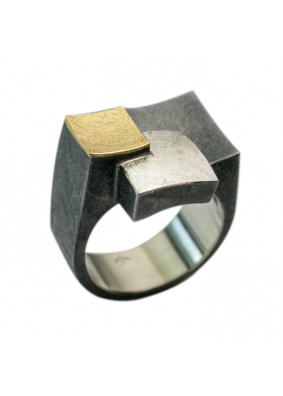 Anillo nukua oro y plata
