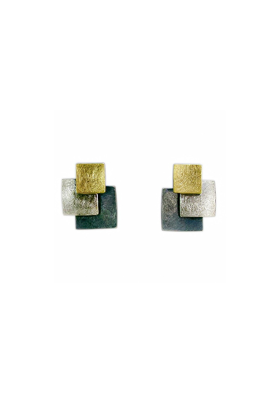 Pendientes plata y oro