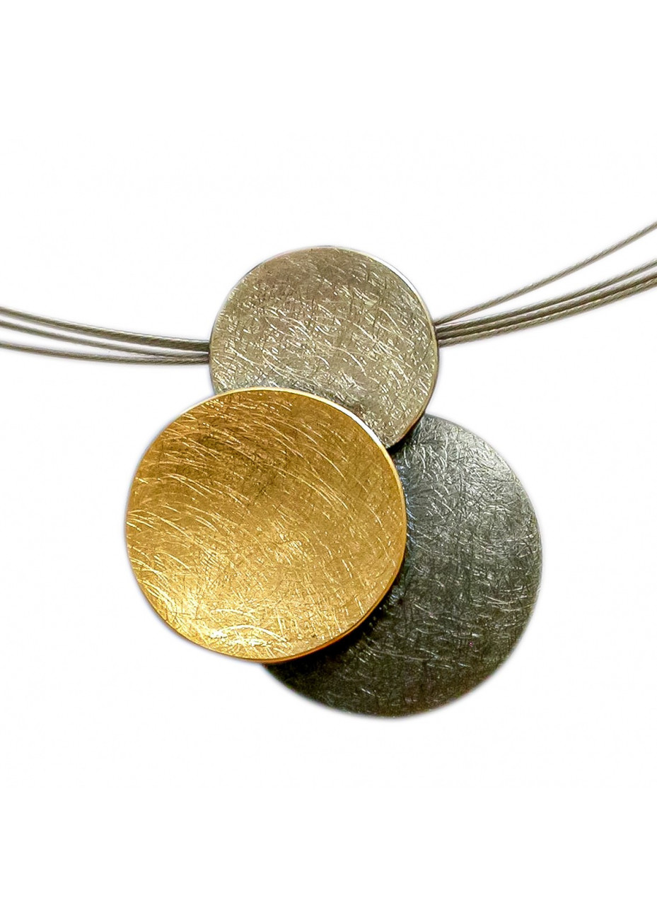 Colgante plata y oro