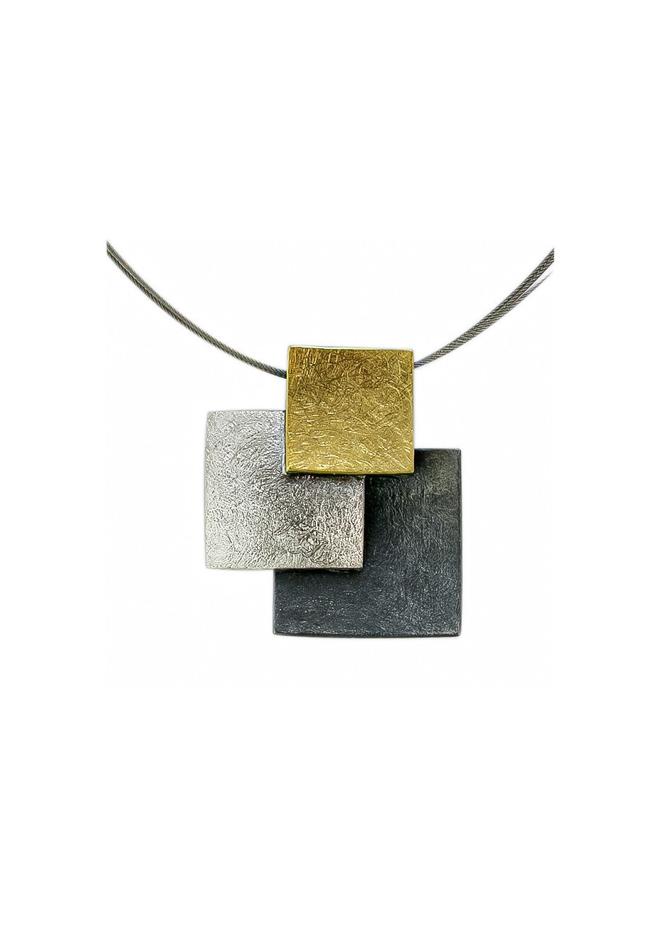 Colgante plata y oro