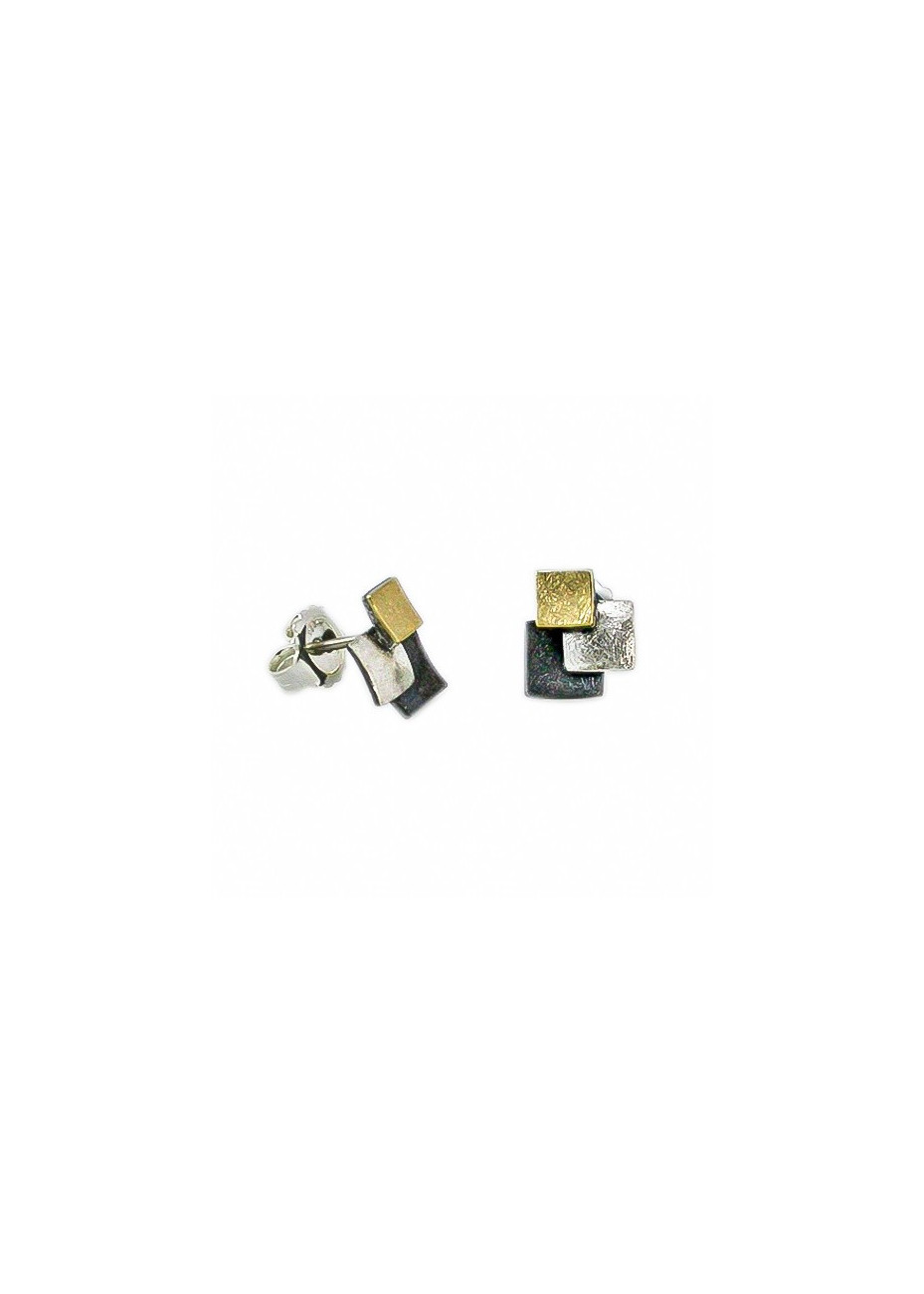 Pendientes plata y oro