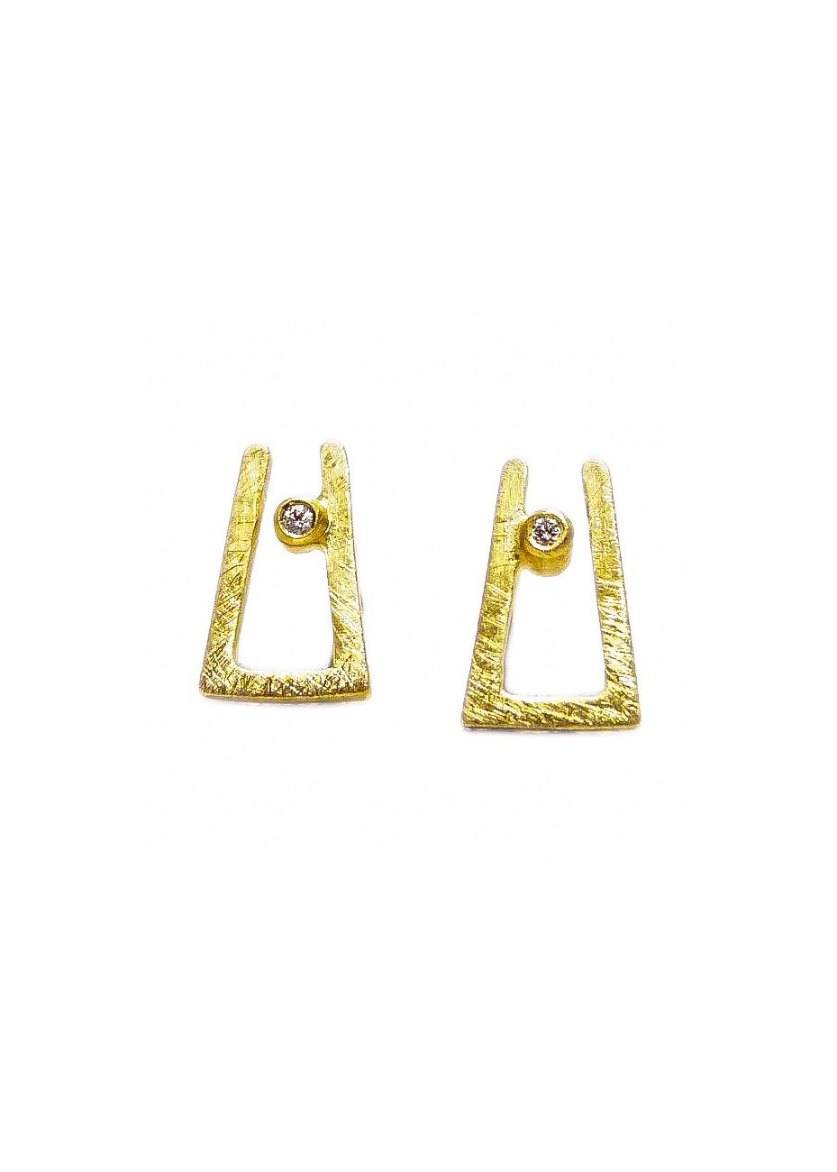 Pendientes de oro con diamantes