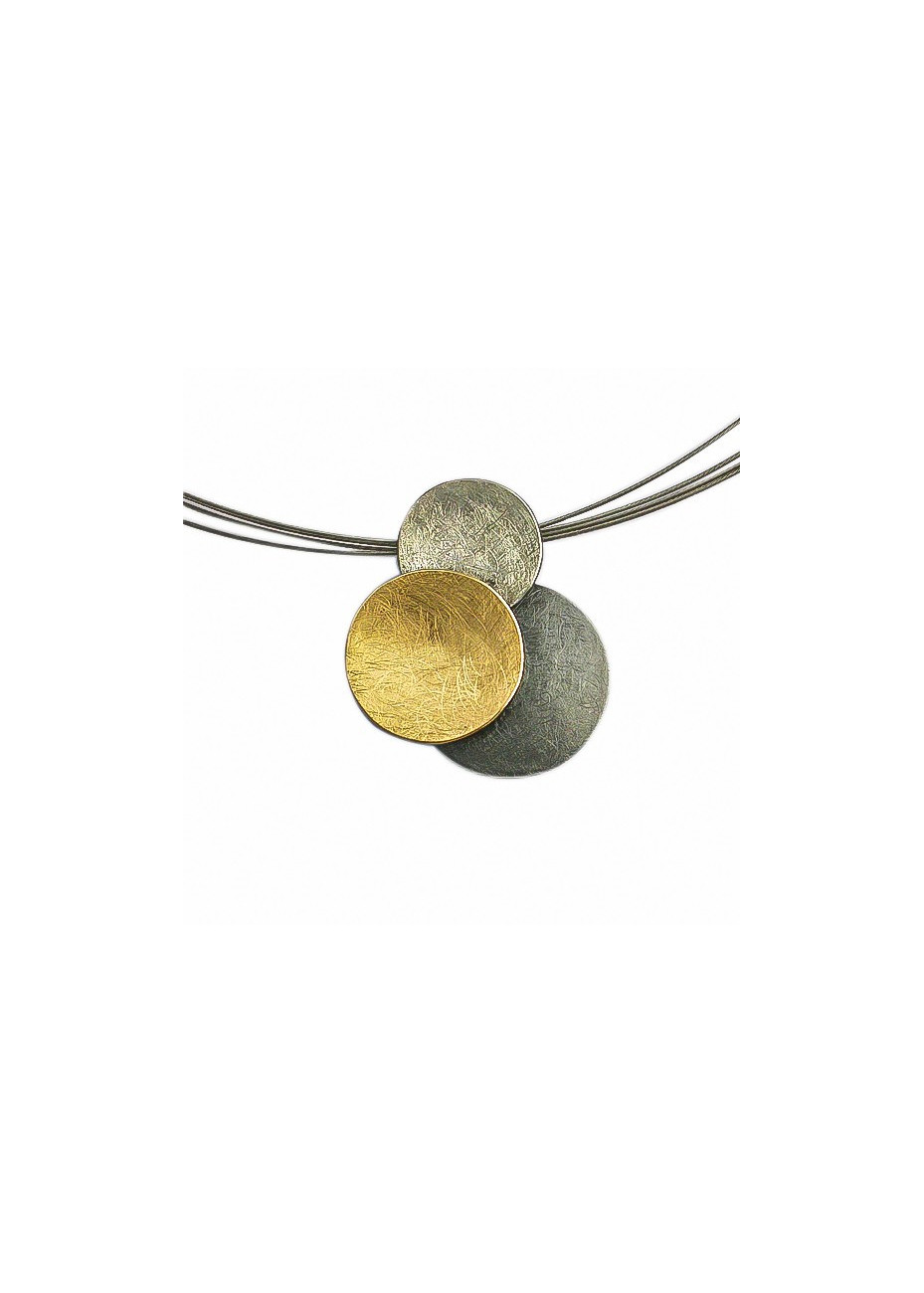 Colgante plata y oro pequeño