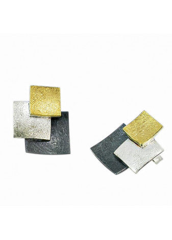 Pendientes plata y oro