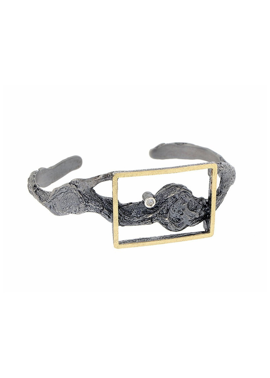 Pulsera plata, oro amarillo y brillante