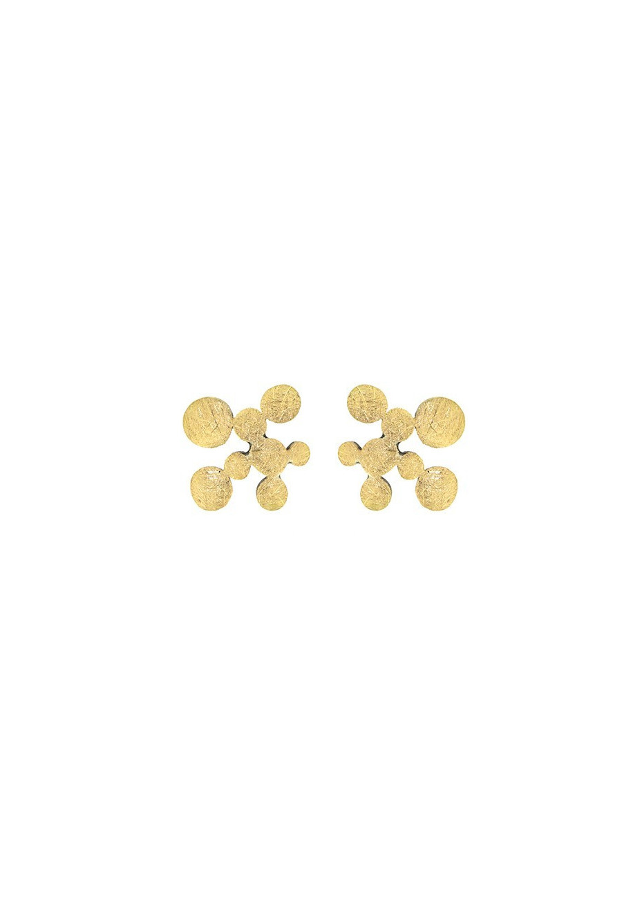 Pendientes oro y plata círculos