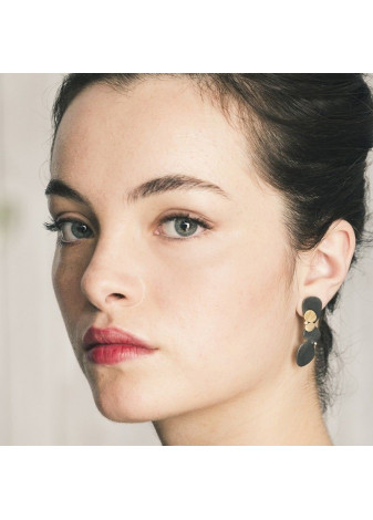 Pendientes oro, plata y diamantes