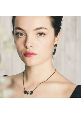Pendientes oro, plata y diamantes