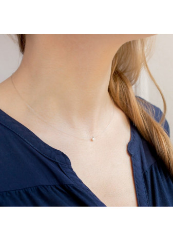 Colgante oro blanco y diamante