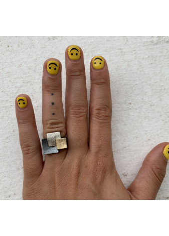 Anillo nukua oro y plata