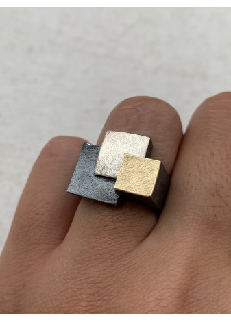 Anillo nukua oro y plata