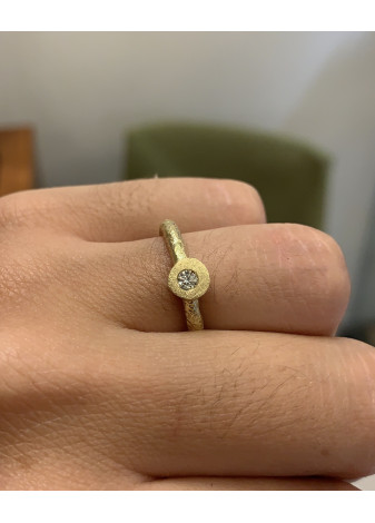 Anillo oro y diamante