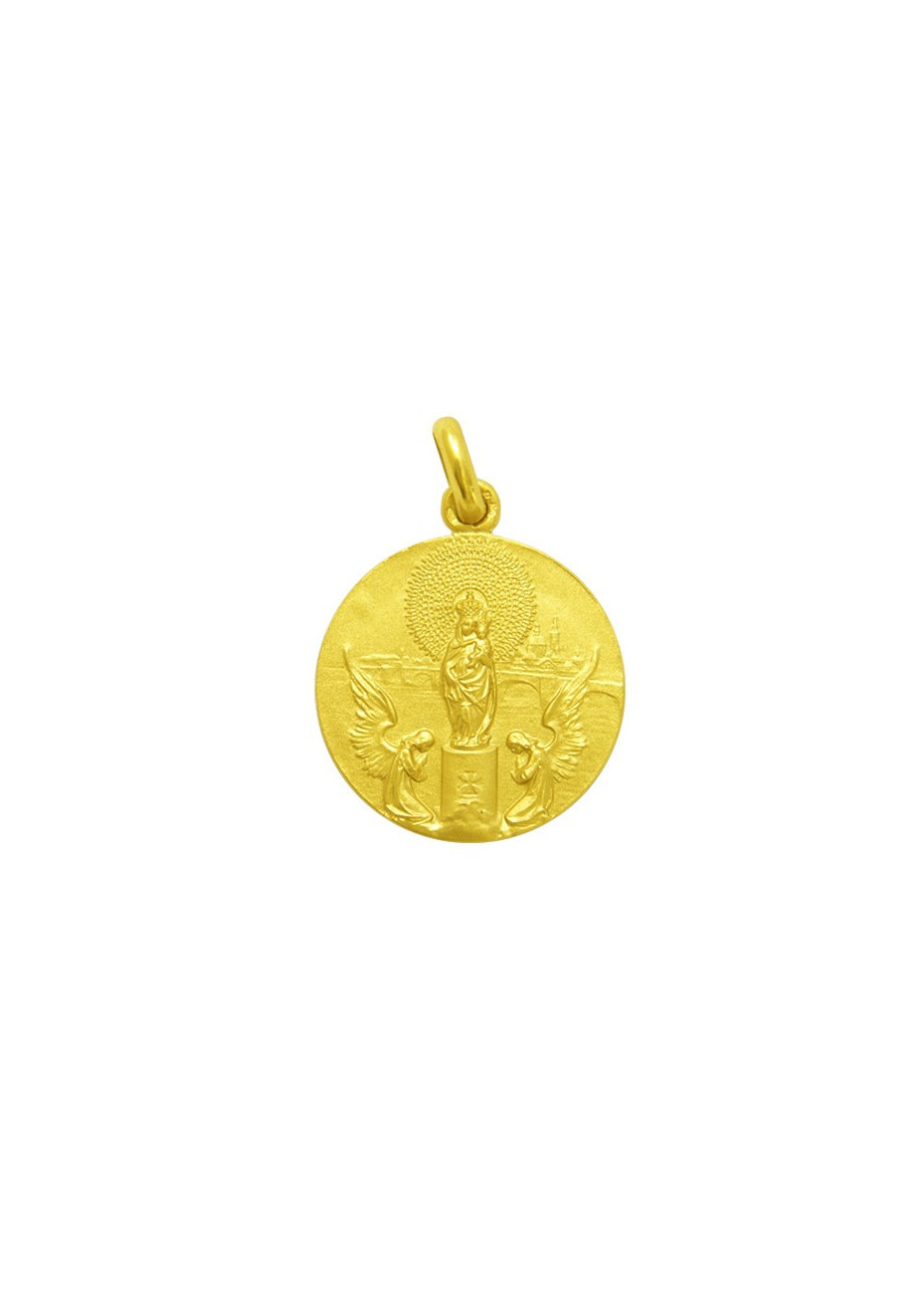 Medalla Virgen del Pilar oro 14mm Medalla Virgen del Pilar oro 14mm
