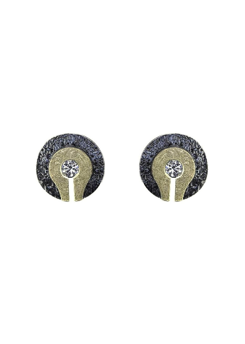 Pendientes de oro, plata y diamantes