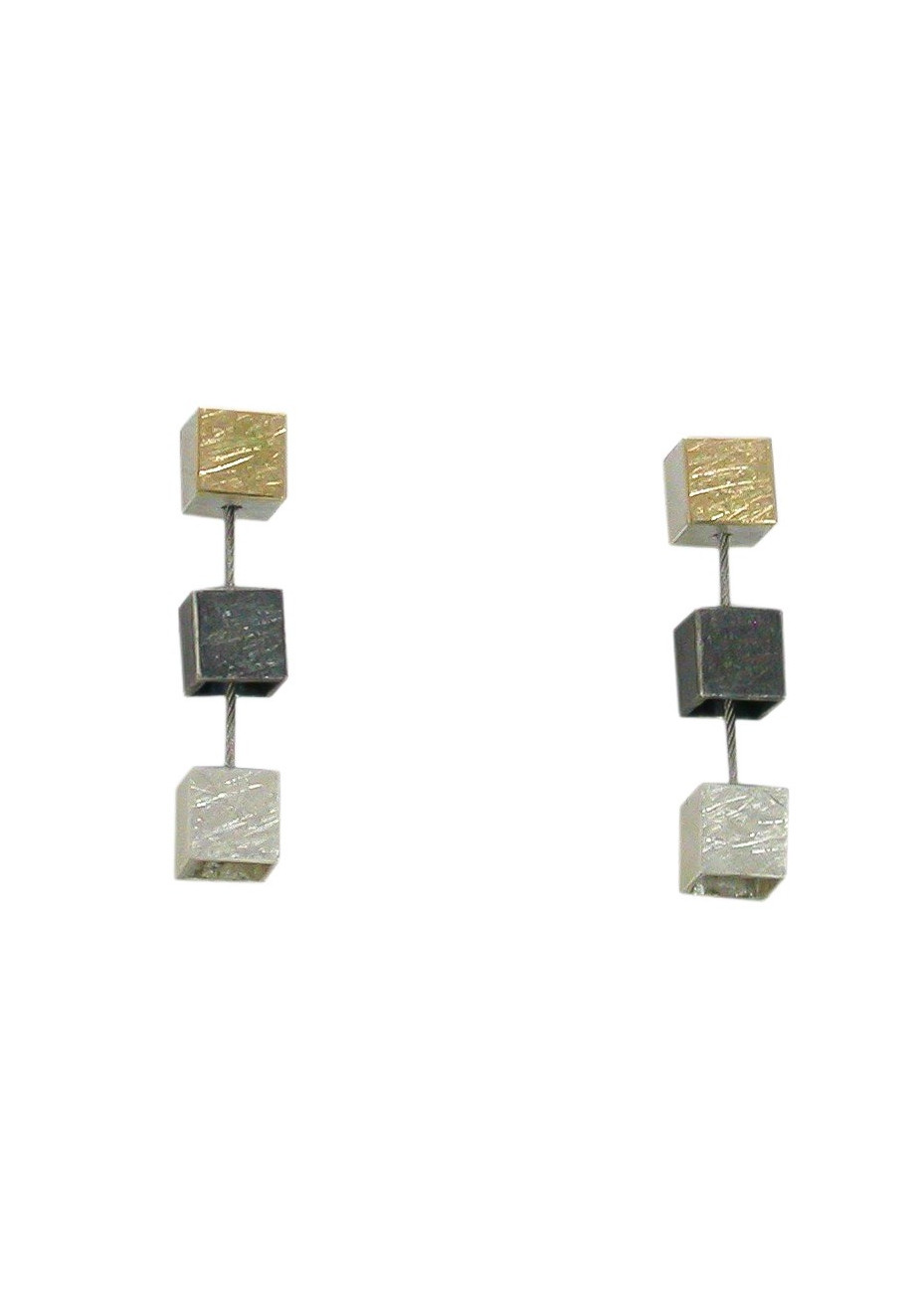 Pendientes KUBIX plata y oro