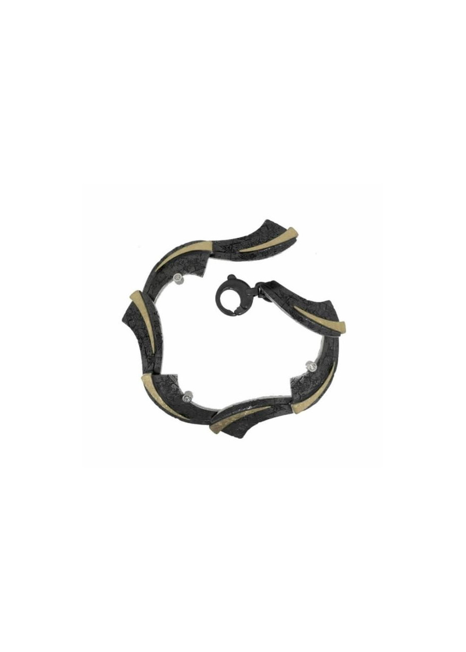 Pulsera de plata, oro y diamantes