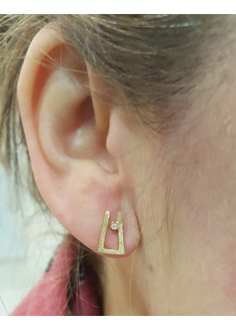 Pendientes de oro con diamantes