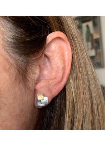 Pendientes plata y oro