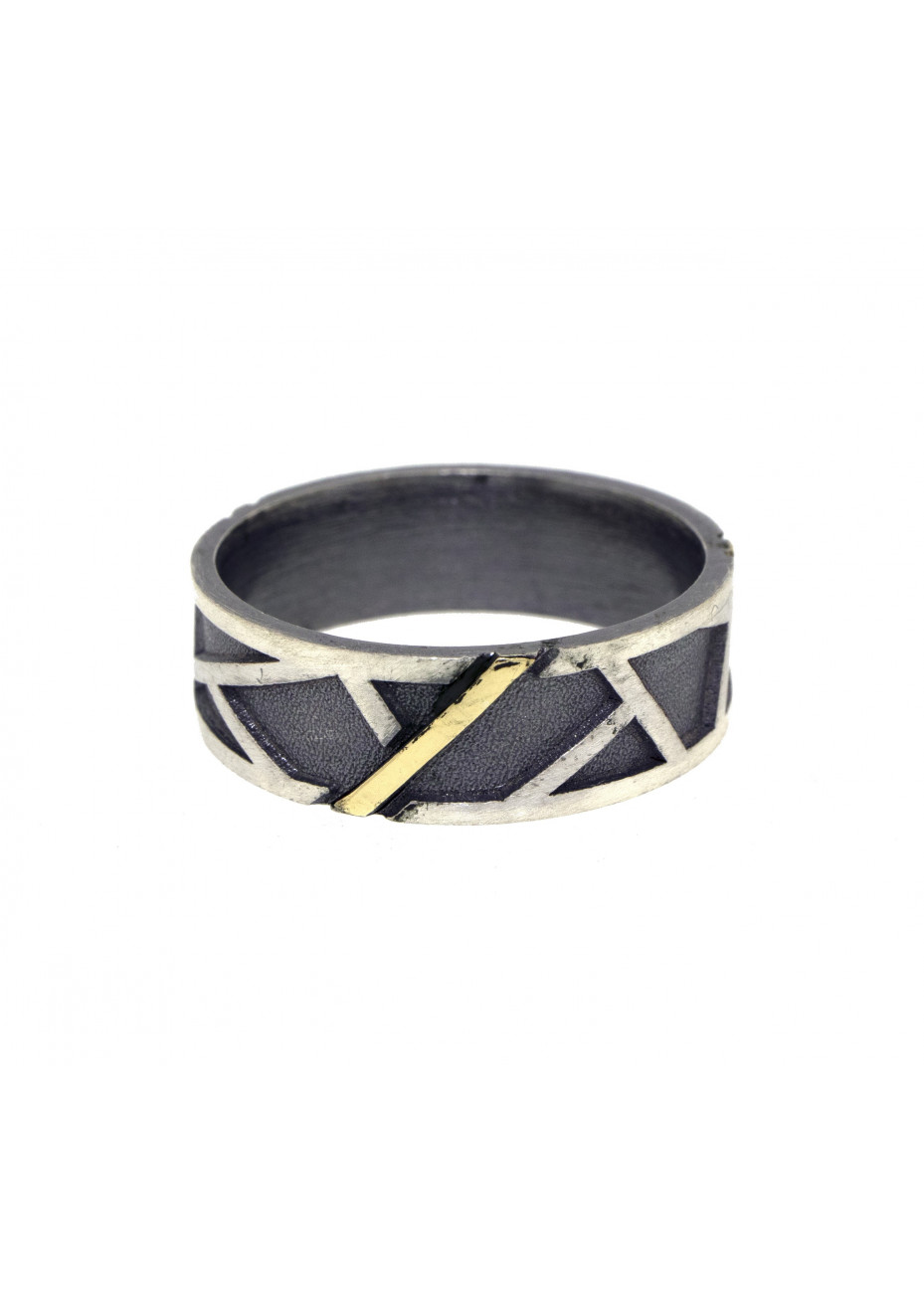 Anillo plata y oro