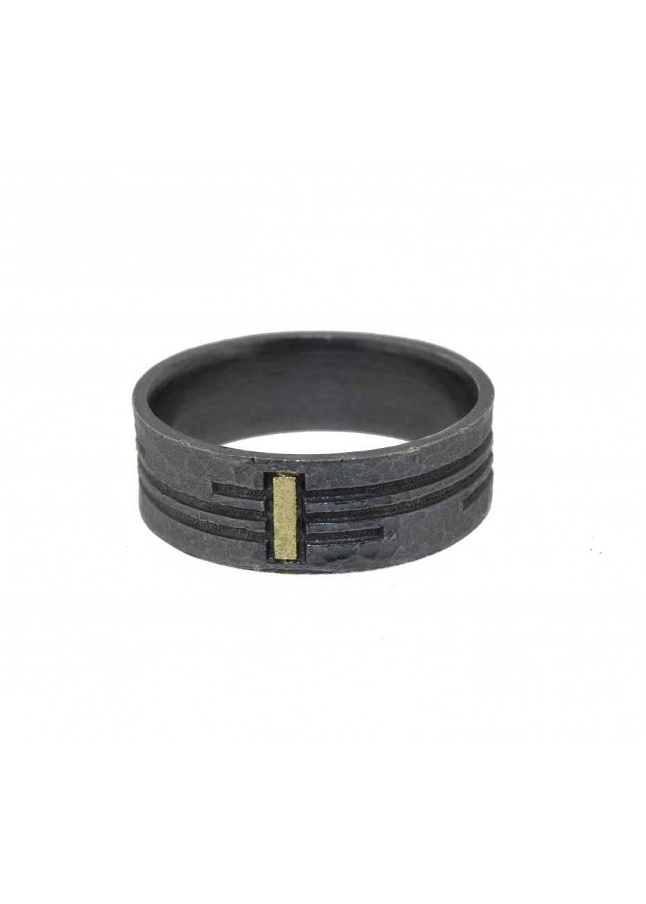 Anillo plata y oro MSMAN