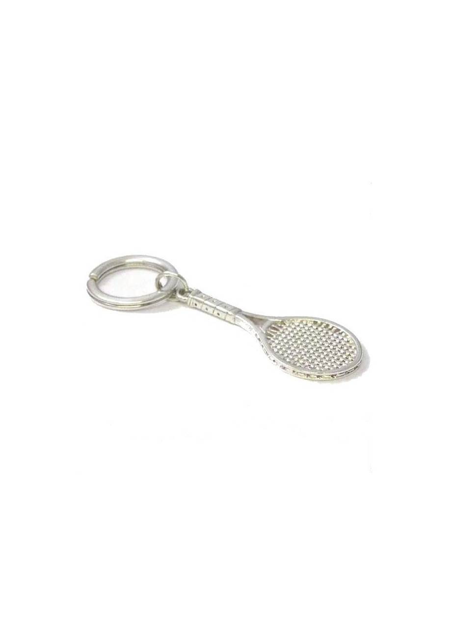 LLavero plata raqueta tenis