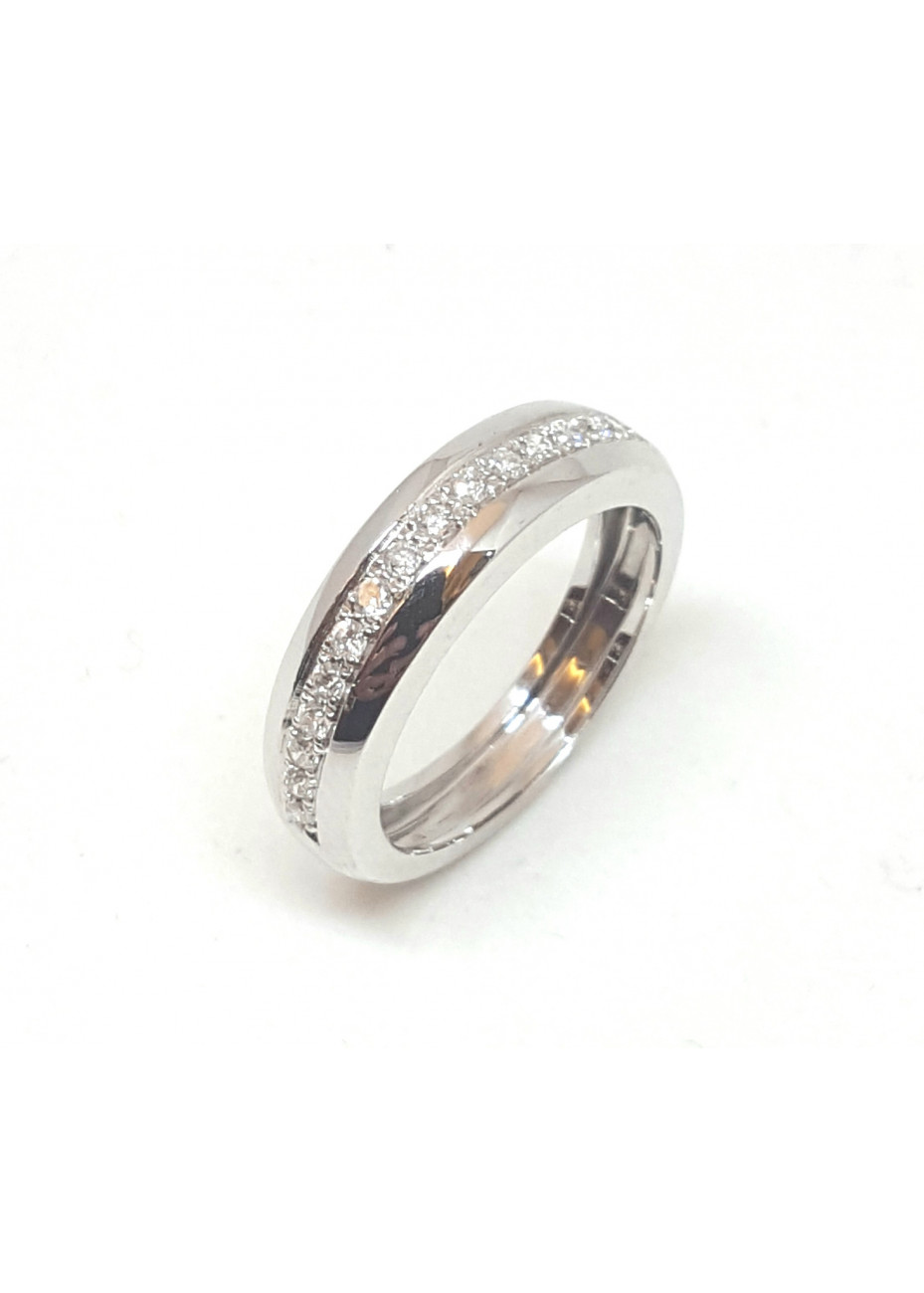 Anillo oro blanco y diamantes