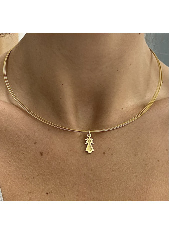 Colgante Virgen oro amarillo
