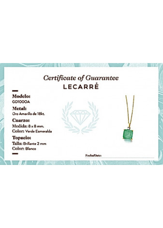 Colgante GREEN esmeralda y topacio