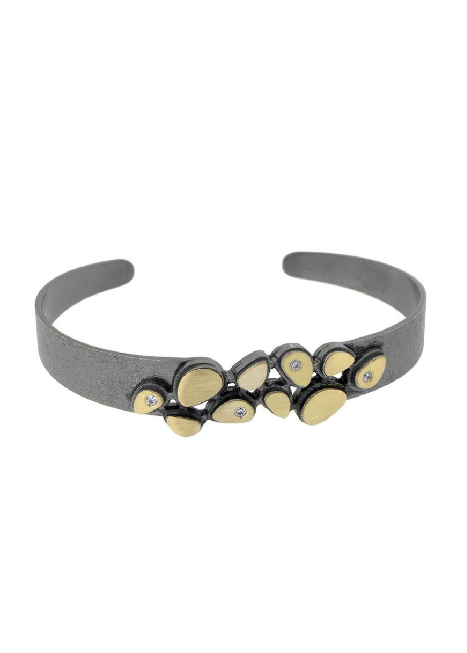 Pulsera plata, oro y diamantes