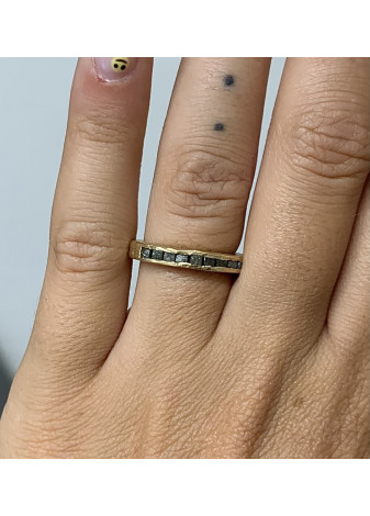 Anillo oro amarillo y diamantes