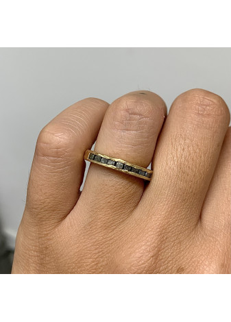 Anillo oro amarillo y diamantes