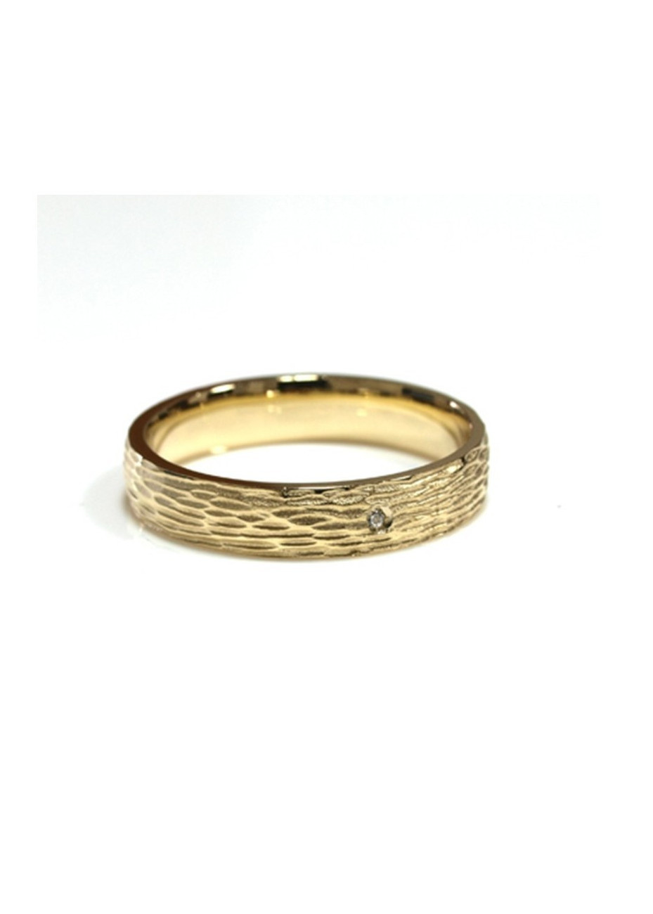 Alianza oro amarillo y diamante Alianza oro amarillo y diamante