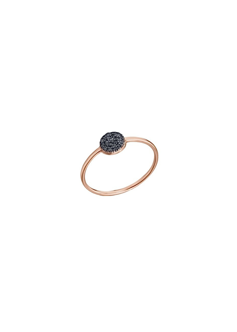 Anillo oro rosa y diamantes negros