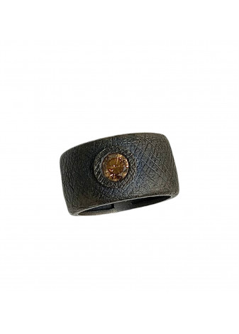 Anillo plata y diamante brown