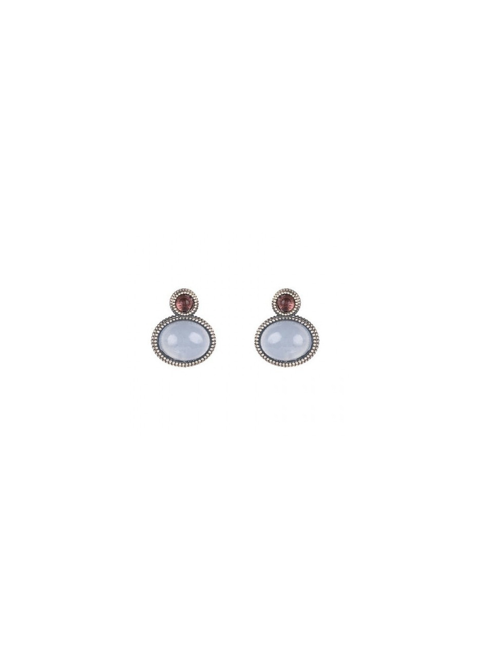 Pendientes SUNFIELD calcedonia y turmalina