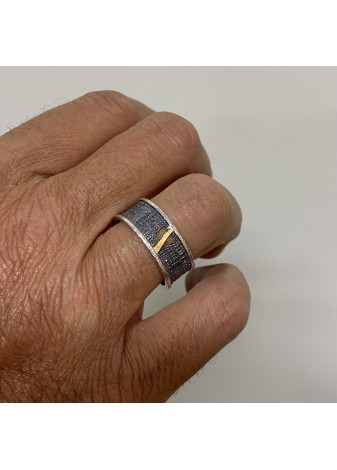 Anillo MSMAN plata y oro