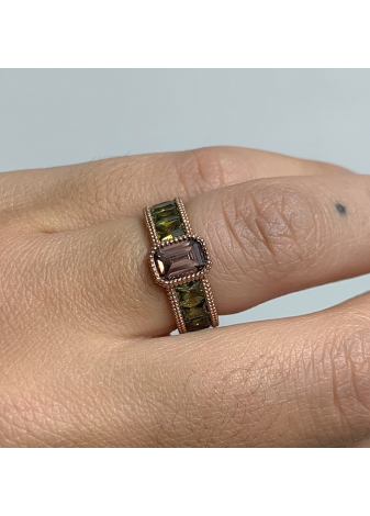 Anillo SUNFIELD plata y circonitas