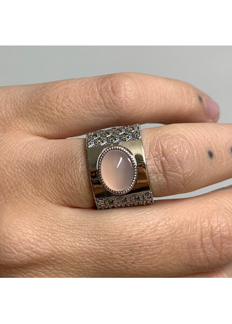 Anillo BERET calcedonia azul