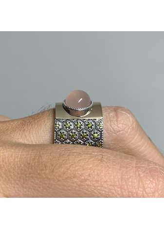 Anillo BERET calcedonia azul